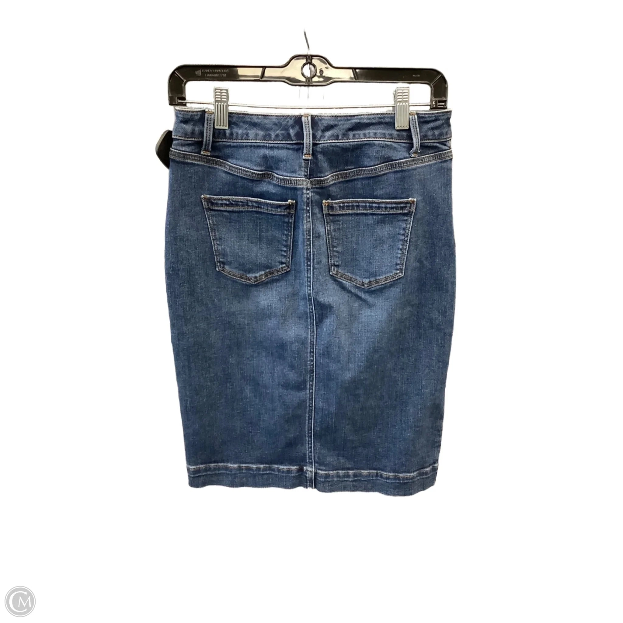Skirt Midi By Talbots In Blue Denim, Size: 2p
