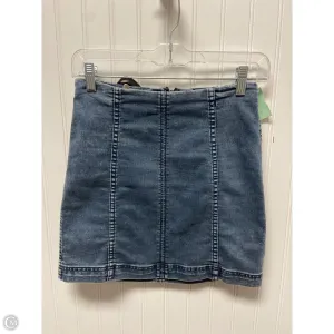 Skirt Mini & Short By Free People In Blue Denim, Size: 4
