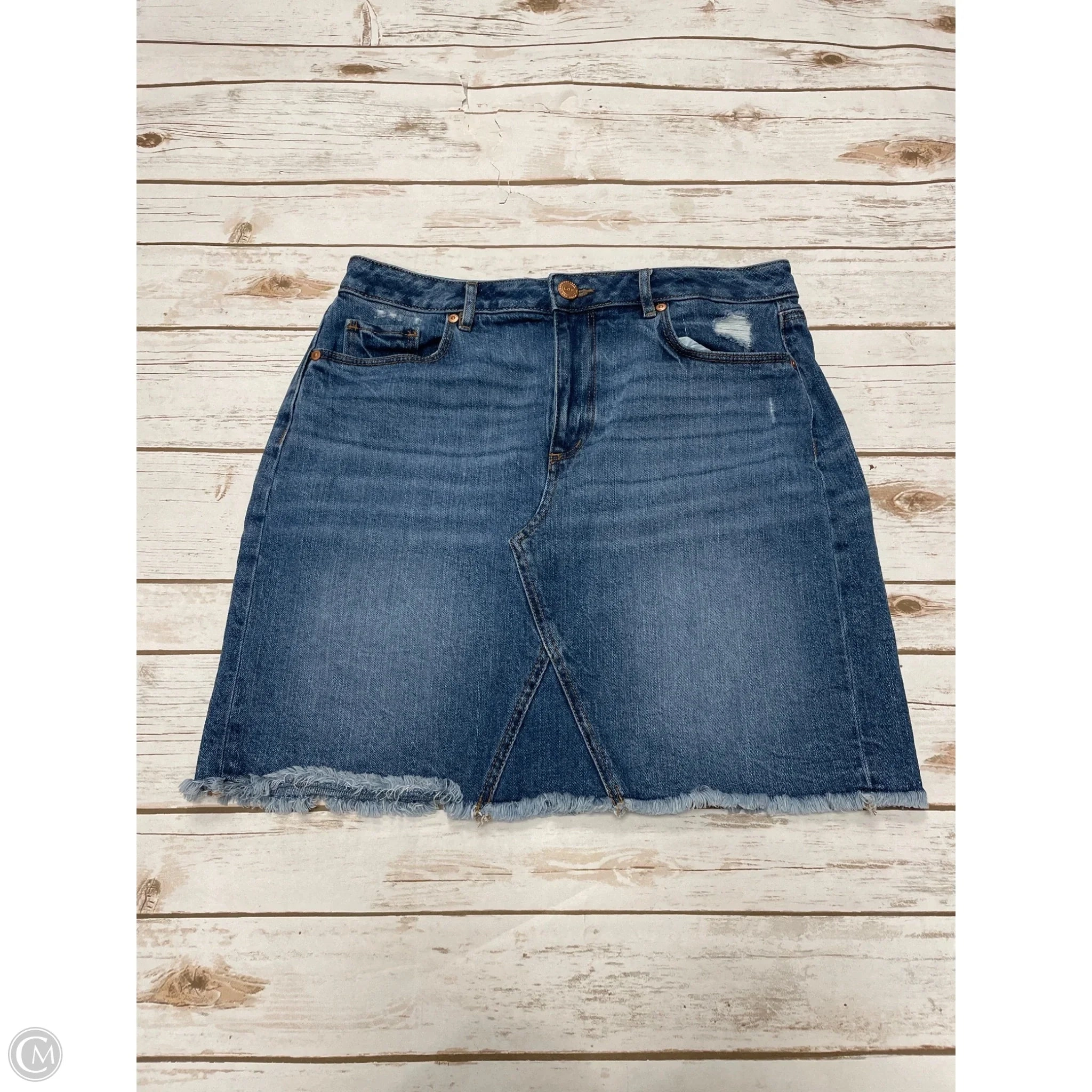 Skirt Mini & Short By Loft In Blue Denim, Size: 8