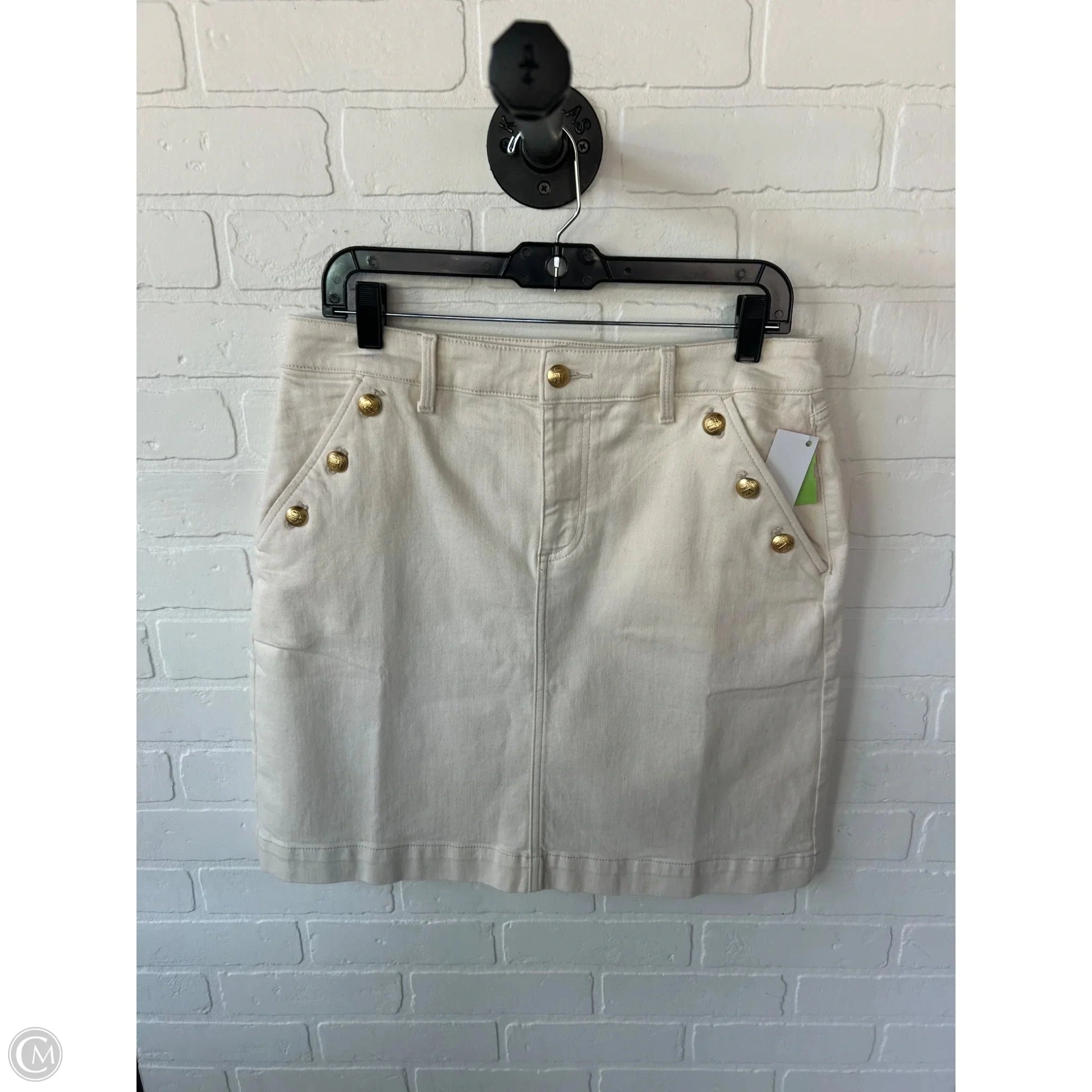 Skirt Mini & Short By Talbots In Tan Denim, Size: 8