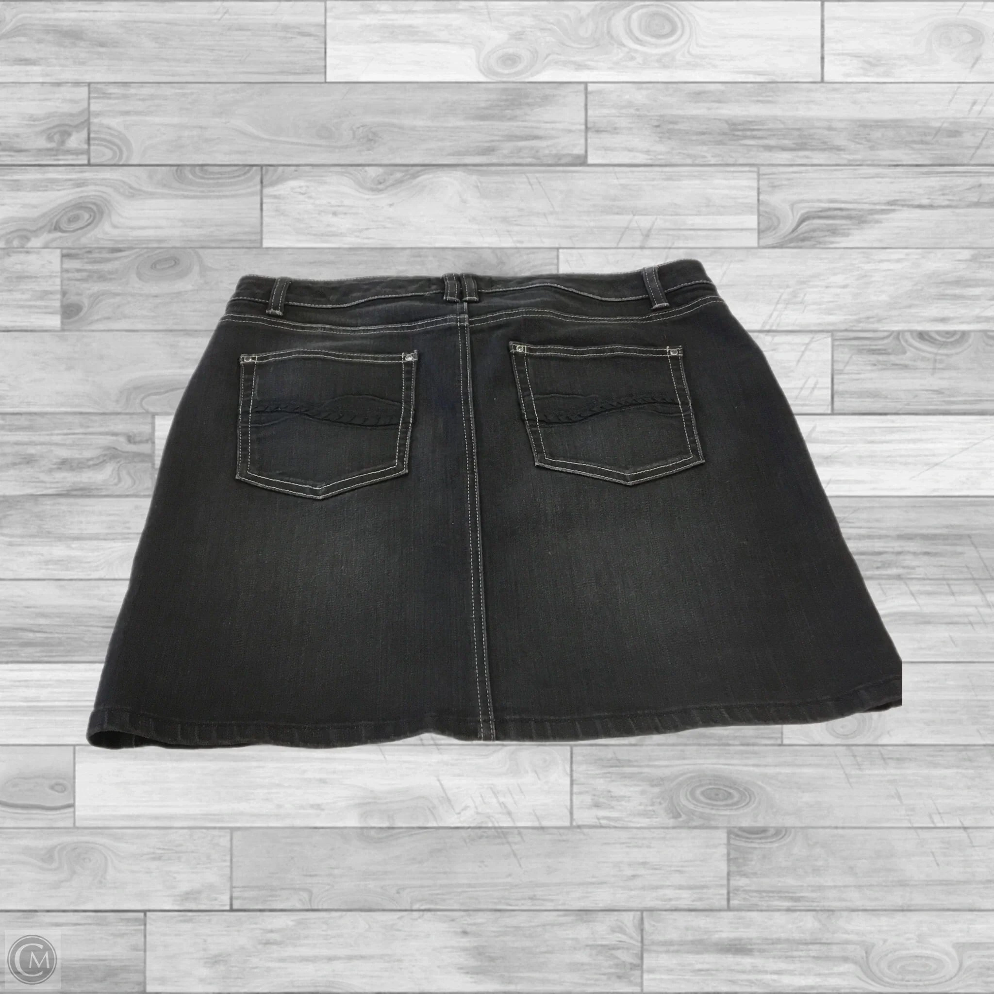 Skirt Mini & Short By White House Black Market In Black Denim, Size: 10