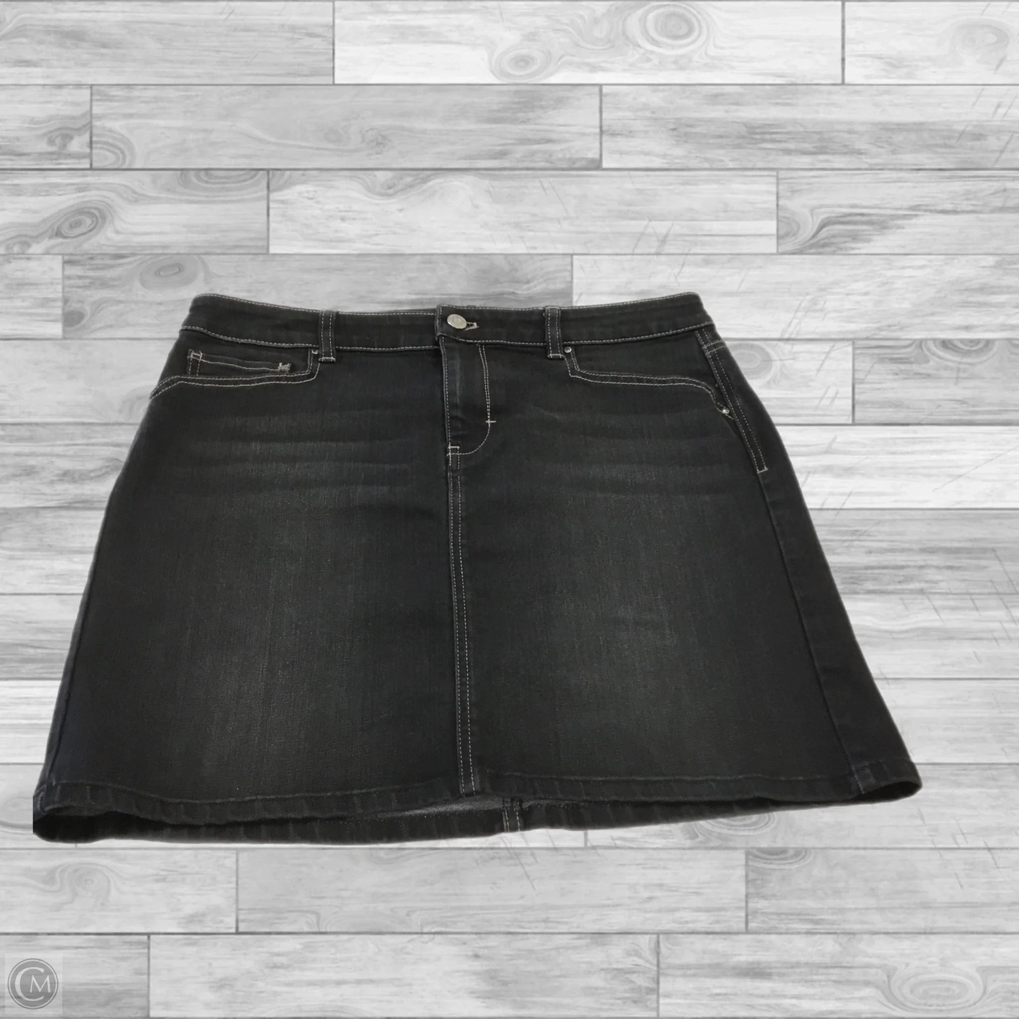 Skirt Mini & Short By White House Black Market In Black Denim, Size: 10