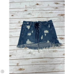 Skirt Mini By Cme In Blue Denim, Size: M