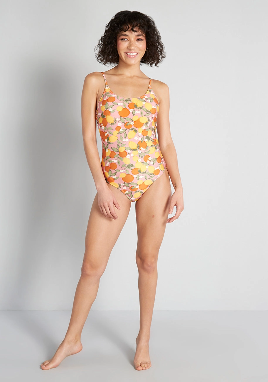 Springtime Citrus One-Piece Swimsuit