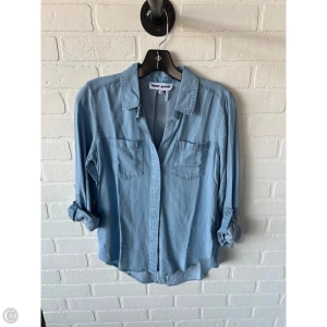 Top Long Sleeve By Dkny In Blue Denim, Size: Xs