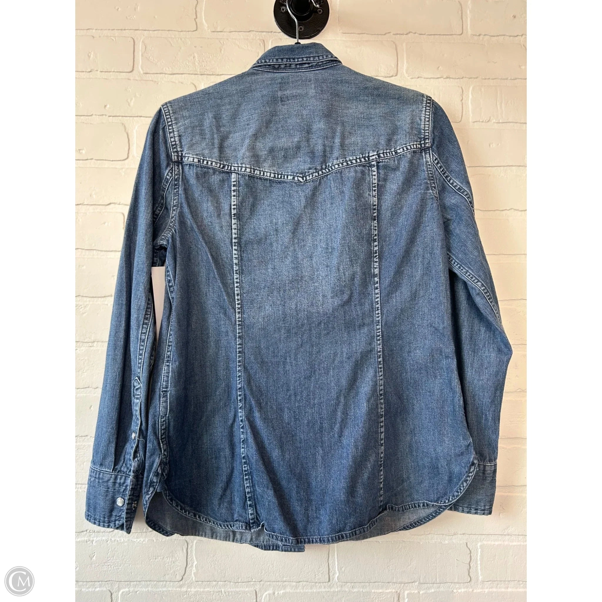 Top Long Sleeve By J. Crew In Blue Denim, Size: S