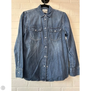 Top Long Sleeve By J. Crew In Blue Denim, Size: S