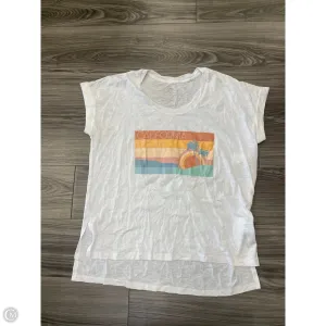 Top Short Sleeve By Cato In White, Size: L