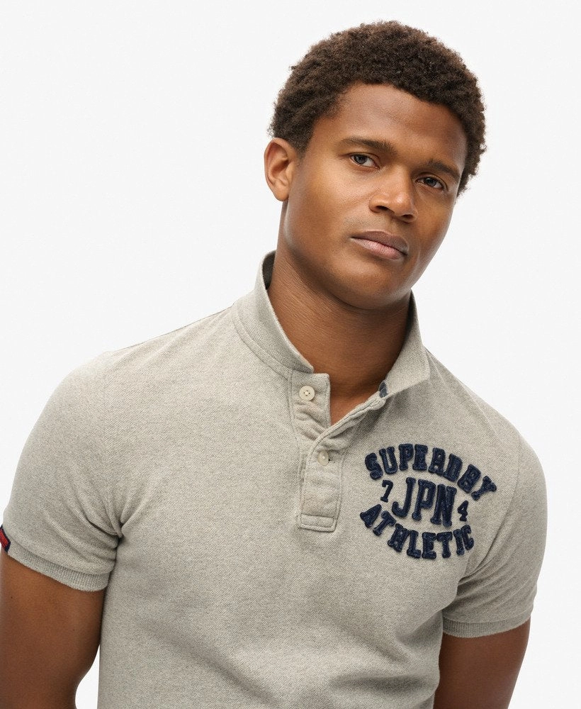 Vintage Athletic Polo | Light Grey Marle