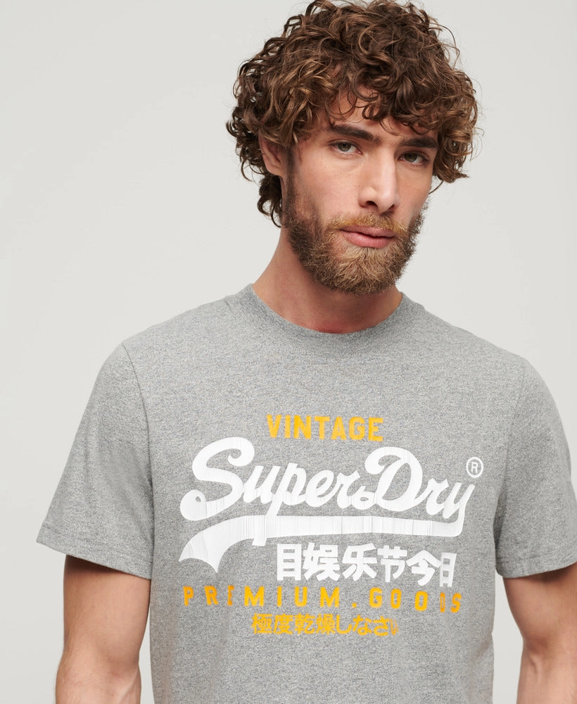 Vintage Logo Duo Tee | Light Grey Grit