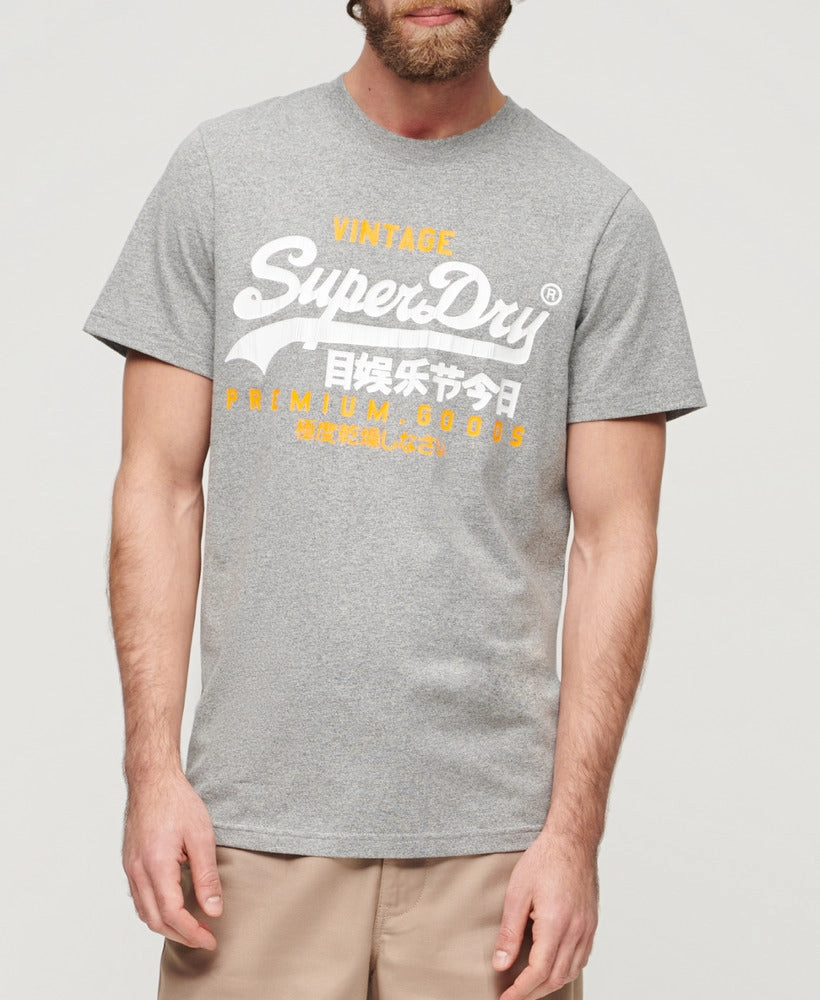 Vintage Logo Duo Tee | Light Grey Grit