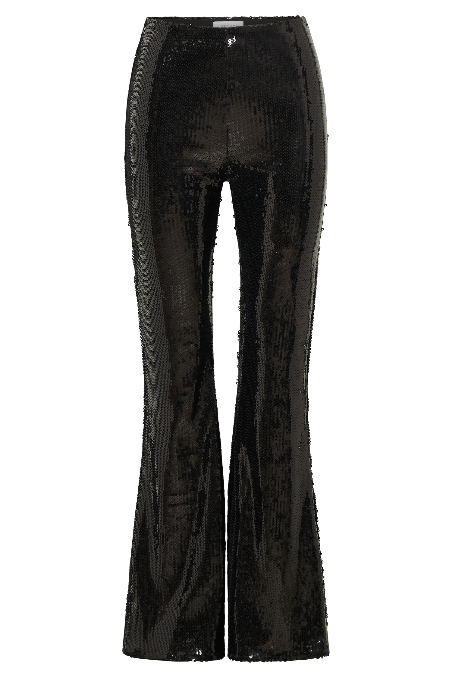 Wilma Wide Leg Sequin Pants - Black