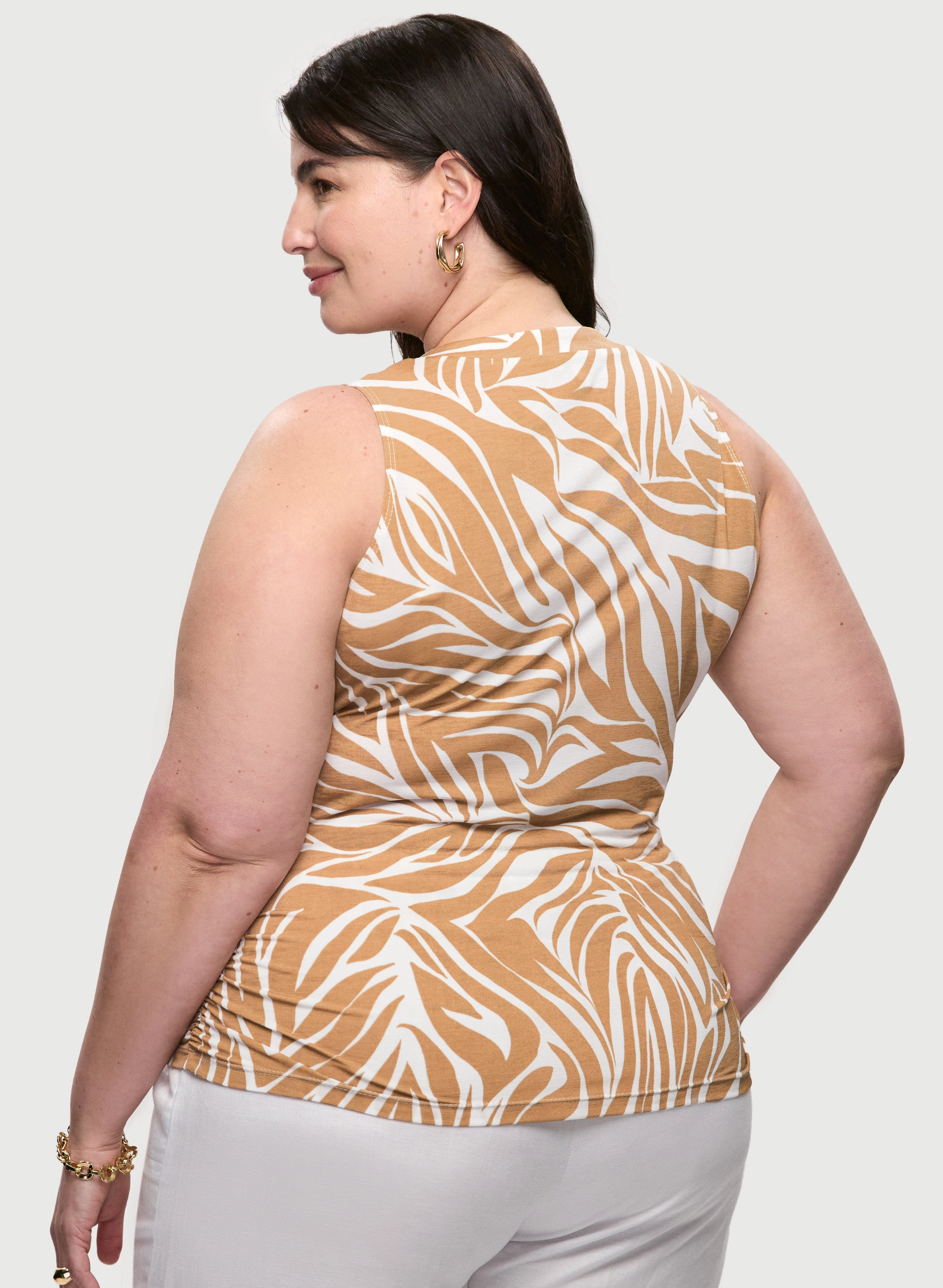 Zebra Print Sleeveless Top