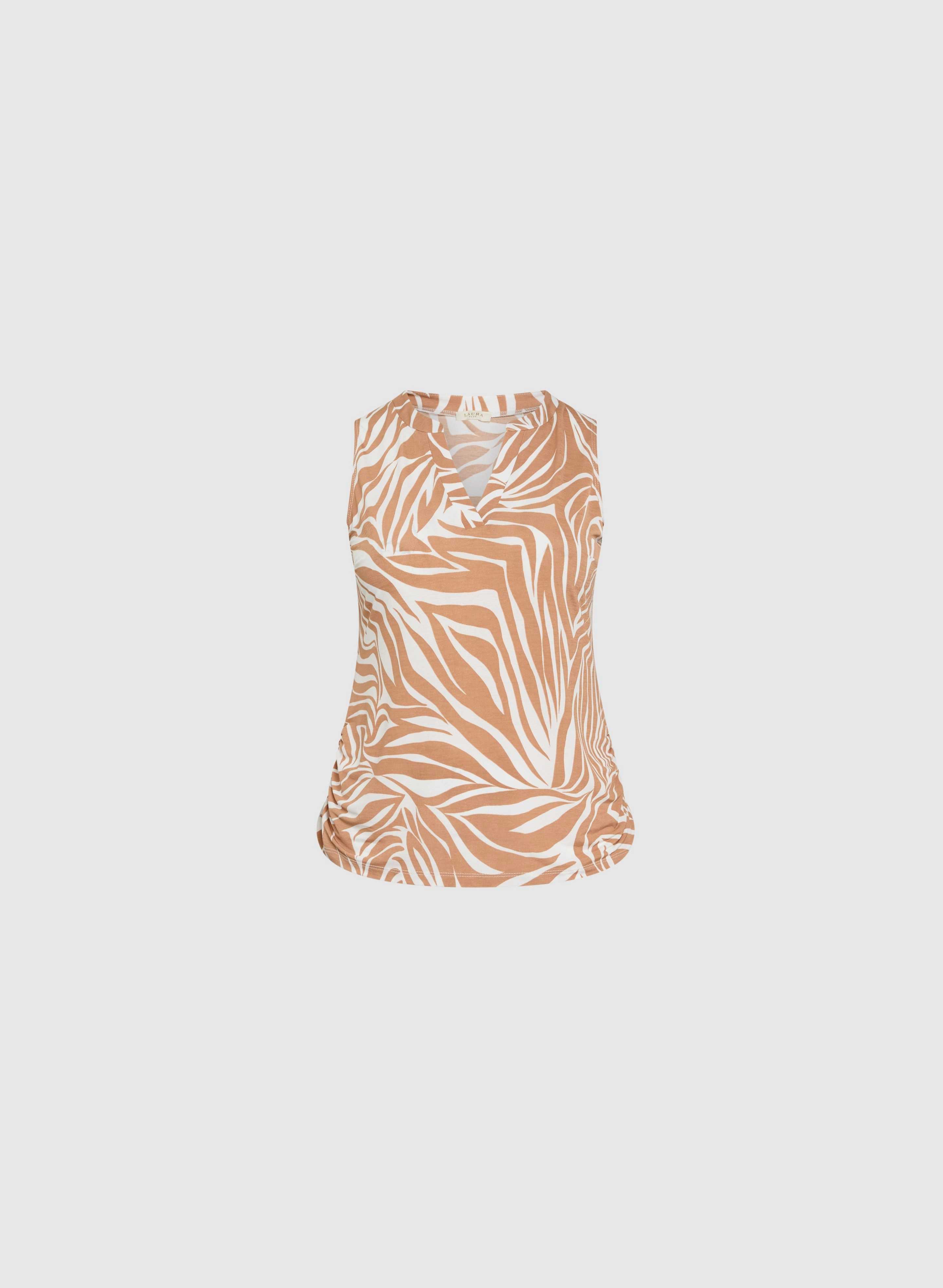Zebra Print Sleeveless Top